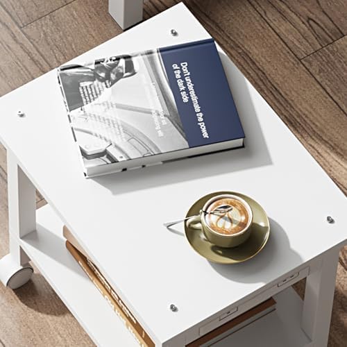 TUTOTAK Printer Stand, 2 Tier Rolling Printer Cart with Charging Station - Image 5