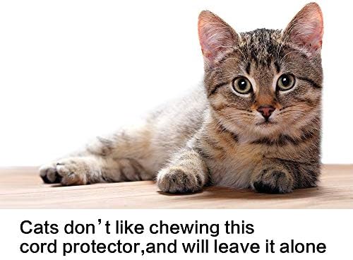 Alex Tech 20ft - 1.5 inch Cord Protector Wire Loom Tubing Cable Sleeve Split Sleeving for USB Cable Power Cord Audio Video Cable - Protect Cat from Chewing Cords - White - Image 5