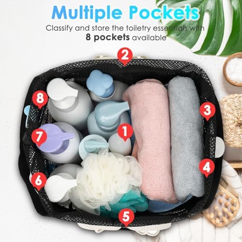 Fammart Mesh Shower Caddy Portable, Shower Bag College Dorm Room Essentials - Image 4