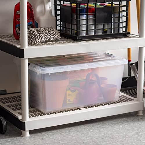 IRIS USA 5-Pack 68 Qt Stackable Storage Bins with Lids, Clear - Image 4