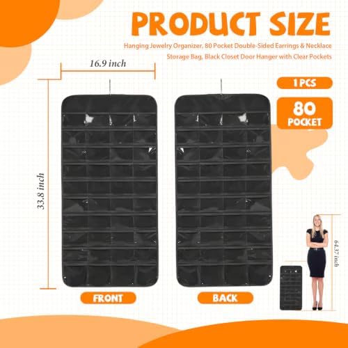 80 Pockets Hanging Jewelry Organizer - Image 2