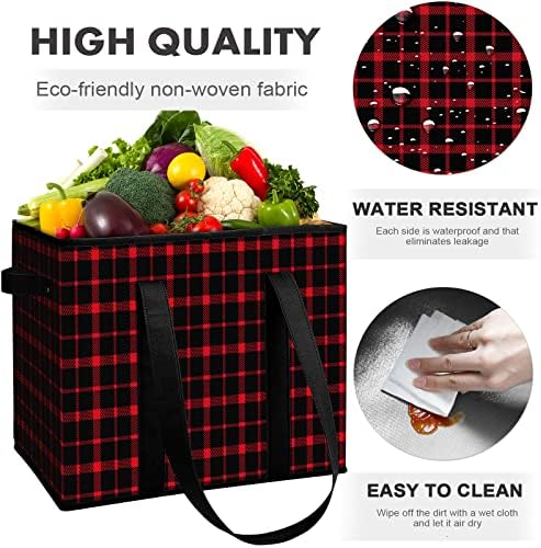Reusable Grocery Bags 6 Pack, Foldable & Water Resistant Shopping Bags - Image 3