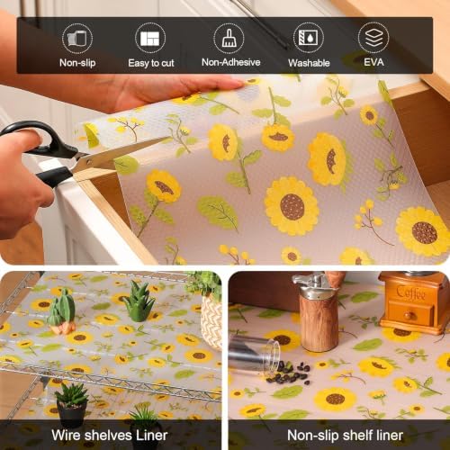 Cooyes Shelf Liner Non-Adhesive EVA Cabinet & Drawer Liner 11.8" x 240" - Image 4
