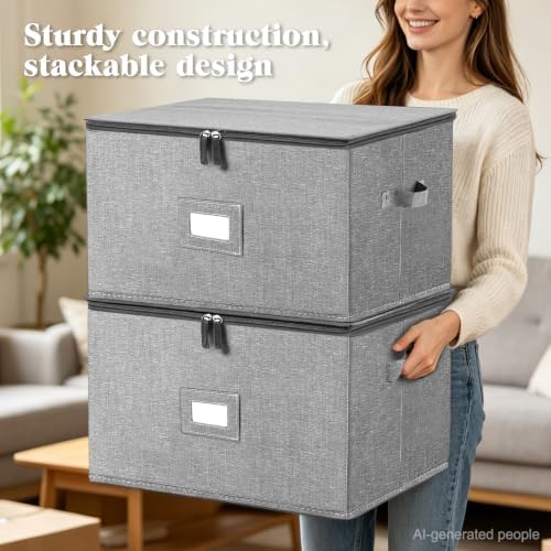 Stemware Storage Cases, Wine Glass Storage Box Containers with Dividers - Image 6