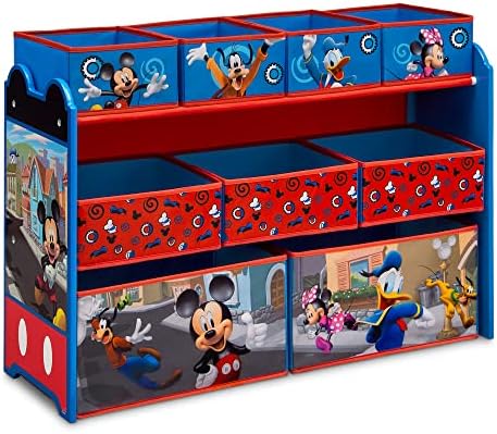 Disney Mickey Mouse Deluxe 9 Bin Design and Store Toy Organizer by Delta Children, Greenguard Gold Certified by DeltaChildren