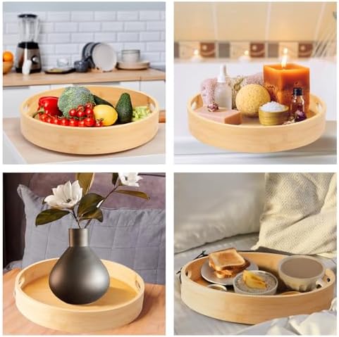 10in Bamboo Lazy Susan Organizer Turntable for Cabinet - Image 5