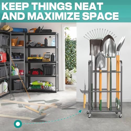 EVERHANGER Garden Tool Organizer and Storage, Yard Tool Stand - Image 6