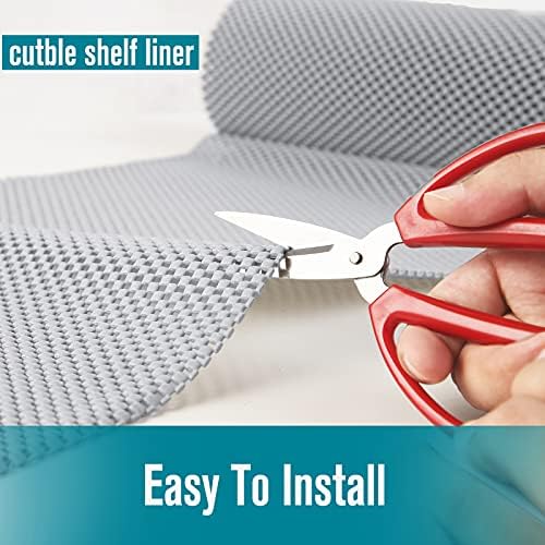 Shelf and Drawer Liner for Kitchen Cabinets Non-Adhesive, Non Slip Durable Strong Clean Long Size 12 Inches X 10 Feet, Shelves, Cabinets, Storage, Kitchen and Desks, Light Gray - Image 5
