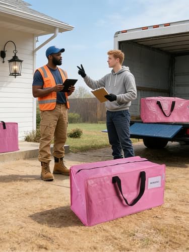 WORKPRO 10 Pack Extra Large Moving Bags with Backpack Straps & Handles - Image 2