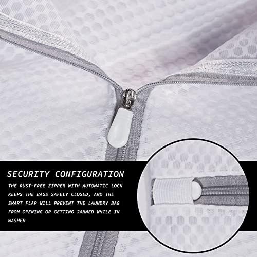 4Pcs Durable Honeycomb Mesh Laundry Bags for Delicates Reusable Wash Bag(1XX-Large 24 x 24 Inches,1X-Large 20 x 24 Inches,1 Large 16 x 20 Inches, 1 Medium 12 x 16 Inches) - Image 4