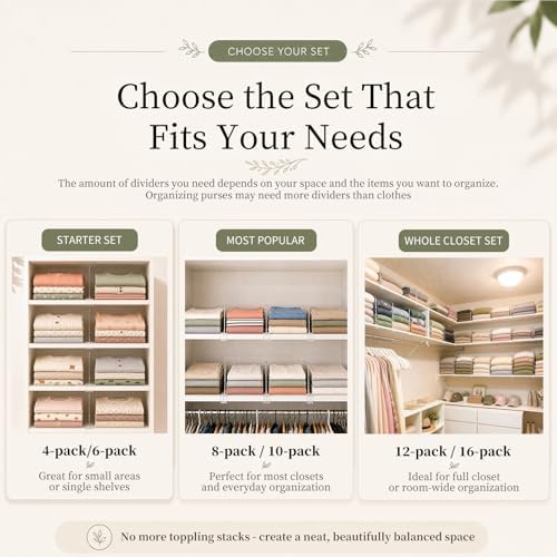 SortNStore Small Shelf Dividers Purse Organizer: 6" Tall (Shorter Version) - Image 4