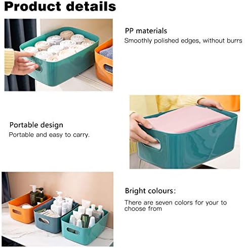 OWill 7 Pcs 2.1 L Plastic Storage Bins and Baskets for Efficient Home Classroom Organization Small Containers in Multicolour for Kitchen, Cupboard box, and Bathroom Organizer on Shelves and Tubs - Image 3
