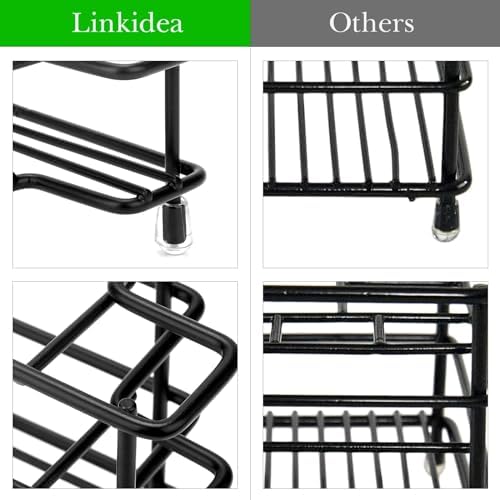 Linkidea Toothbrush Holder for Shower, Stainless Steel Brush Stand, Countertop/Wall Mount 3 Slots Organizer Compatible with Colgate Extra Clean, Oral-B CrossAction Manual Toothbrush (Black) - Image 5