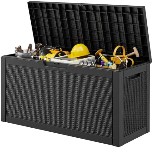 Outdoor Storage Box Waterproof, 80 Gallon Deck Box for Patio Storage by WTFGO