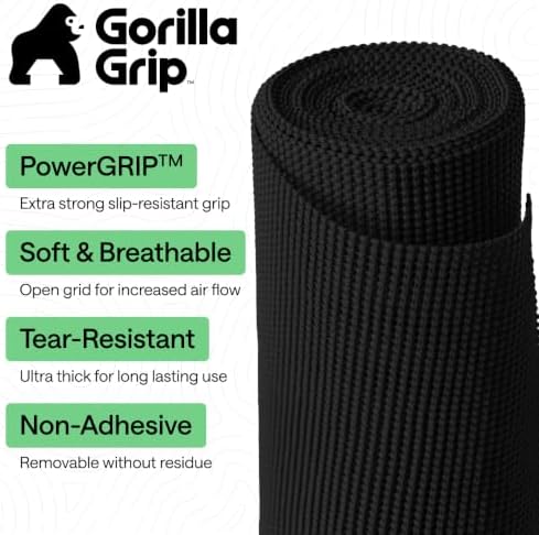 GORILLA GRIP powerGRIP Drawer Shelf and Cabinet Liner, 20"x30', Black - Image 2