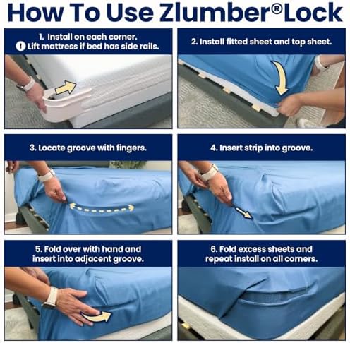 The Original USA Patented ZlumberLock - Secure Sheet Holder with Heavy-Duty Mattress Straps – No More Loose Bedding, Universal Fit, Easy One-Time Installation - Image 6