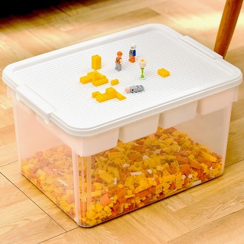 Citylife 32QT Plastic Craft Storage Box Buildable Lid Removable Tray by CitylifeHomeOrganization