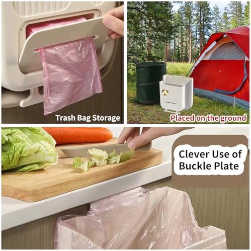 Hanging Trash Can for Kitchen Cabinet Door,2.64 Gallon Collapsible Trash Can,Made of Premium TPR and PP,Ideal for Kitchen and Bathroom, or as A Rv Trash Can and Camping Trash Can - Image 6