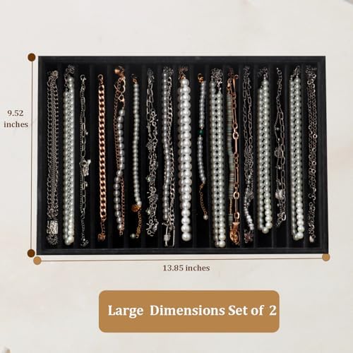 Large Velvet Jewelry Tray Display Drawer Inserts 2 Pack - Image 5