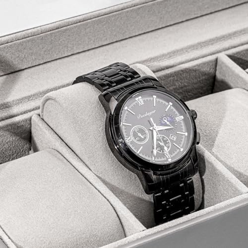 ProCase Watch Box, 6 Slot Mens Watch Display Case, Grey - Image 4