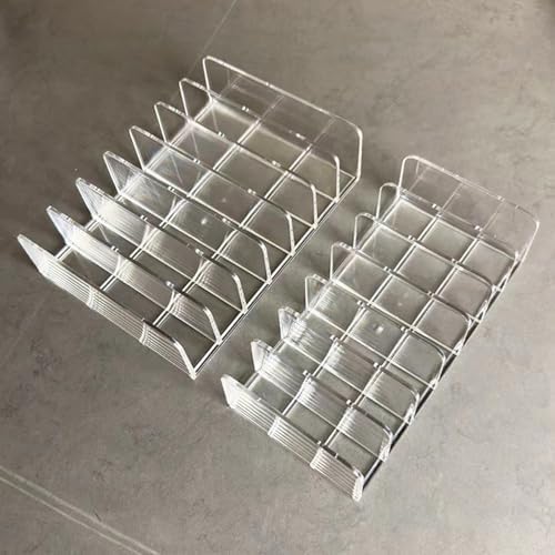 14 Slots Universal Multi Device Organizer Dock Space-Saving Acrylic Clear Multi Phone Stand Holder Divider for iPhone Portable External Hard Drive HDD Phone Cases External CD/DVD Drive - Image 5