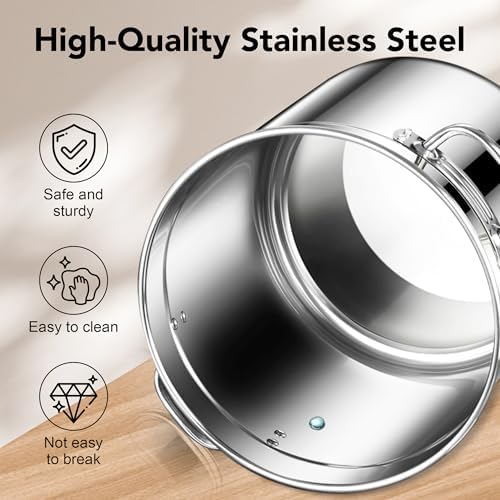 Newget 15lb Airtight Stainless Steel Dog Food Storage Container with Scoop - Image 5