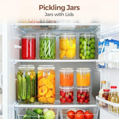 ComSaf 25 oz Glass Jars with Airtight Lids 6 Pack Pantry Coffee Canisters - Image 6