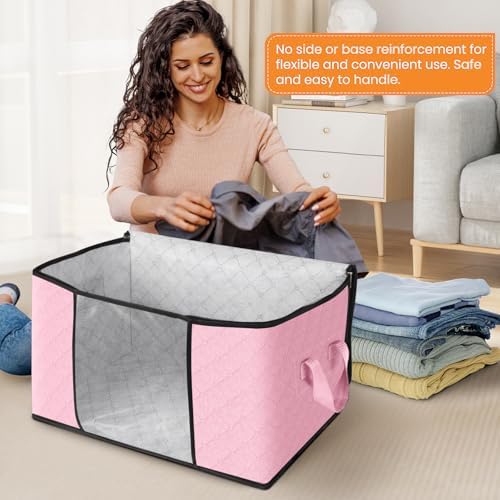 Fab totes 10 Pack Storage Bags for Clothes Blanket Storage Bins with Lids - Image 3