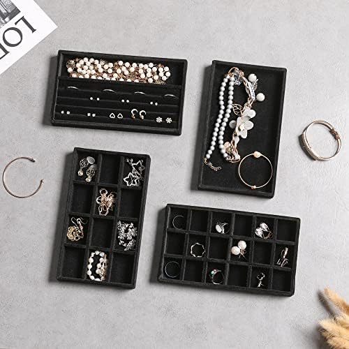 Frebeauty Jewelry Trays for Drawer,Set of 4 Jewelry Organizer and Storage - Image 5