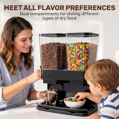 Cereal Dispenser Countertop 2 Pack, Double 3L Airtight - Image 4