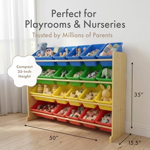 Humble Crew Kids Toy Organizer with 20 Bins, 4 Tier Storage for Playroom - Image 6