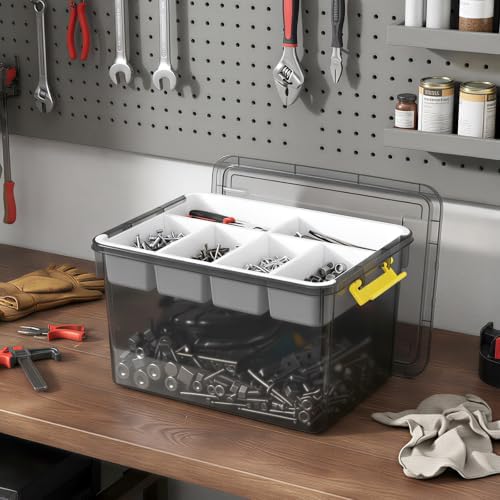 20&40Qt Stackable Storage Bins with Lids Trays Craft Box Organizers,2Pack - Image 6