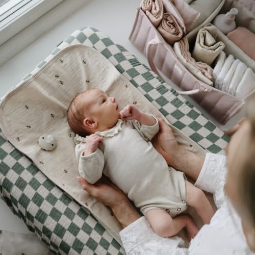 mushie Baby Diaper Caddy | Newborn Essentials Organizer (Blush) - Image 3