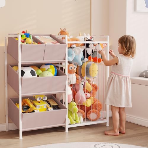 BBLIKE Toy Storage Organizer, Stuffed Animal Storage with 4 Removable Bins - Image 4