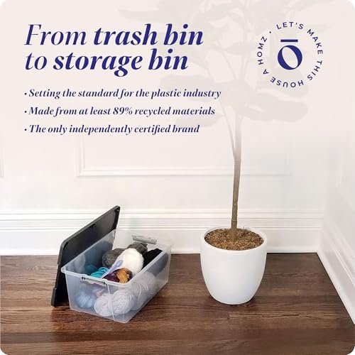 HOMZ Snaplock, Small Clear Plastic Storage Organizer Bins with Lids, 8 Pack - Image 7