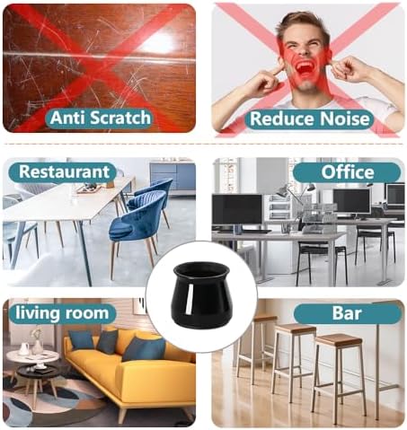 Ansible 24 Pcs Chair Leg Floor Protectors Round - Image 6
