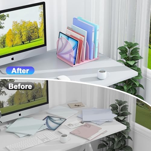 gianotter Desktop File Organizer with 5 Compartments - Image 2