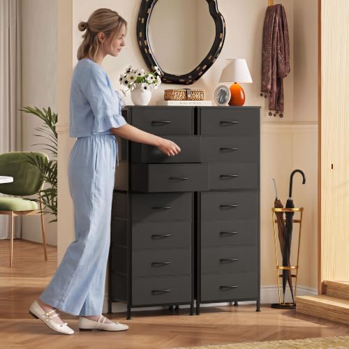 WLIVE Tall Dresser for Bedroom, 7 Drawer Dresser, Black - Image 4