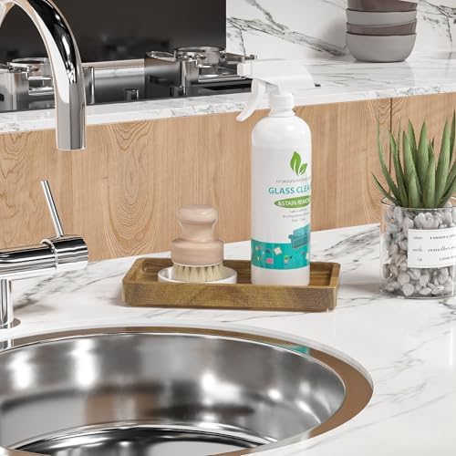 WEENSON Small Acacia Wood Bathroom Vanity Tray for Soap Dispenser, Toiletries, Makeup, Perfume, Decor, Kitchen Tray for Counter Salt Spice, Toilet Tank Tray for Candle, Nightstand 7.9"x4" - Image 4