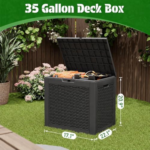 Outdoor Storage Box Waterproof, 35 Gallon Deck Box for Patio Storage - Image 2