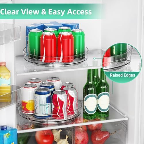 Optish 2 Pack Large Lazy Susan Organizer for Cabinet, Non-Skid, 10.7" - Image 5