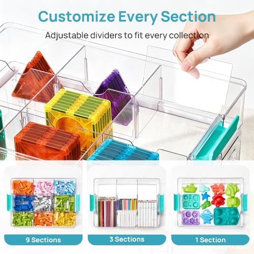 Vtopmart 32 QT Clear Craft Organizer with Removable Divider Tray, 1 Pack - Image 3