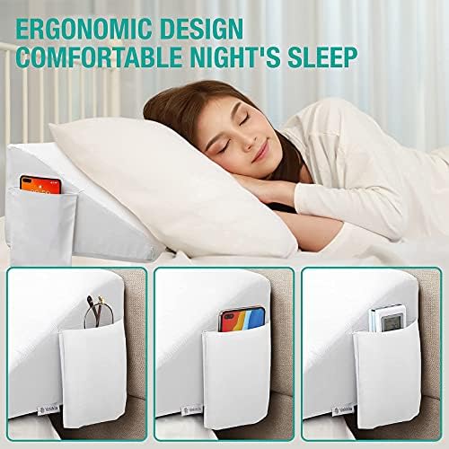 Vekkia King Bed Wedge Pillow for Headboard Gap/Bed Gap Filler/Mattress Wedge to Fill 0-6" Gap Between Headboard and Mattress (White 76"x10"x6") (Pack of 2) - Image 3