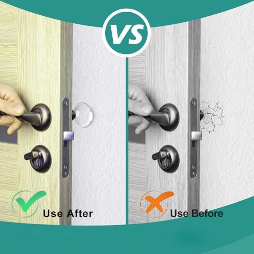 Bovinde Door Stopper Wall Protector,Bumper Knobs 6 PCS(Round Clearly) - Image 5