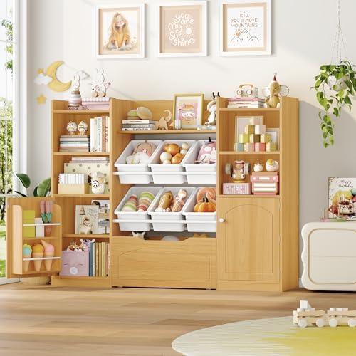 FINETONES Montessori Bookshelf and Toy Storage Organizer for Kids - Image 3