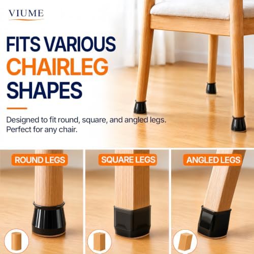 32 Pcs Chair Leg Floor Protectors for Hardwood Floors Round - Image 5