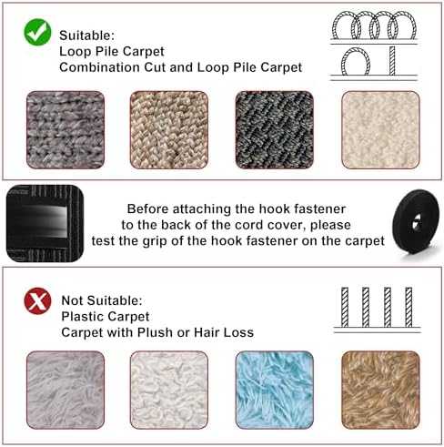 ZhiYo 8.2ft Cord Cover for Wires on Floors or Walls, 2.2in Wide, Off White - Image 6