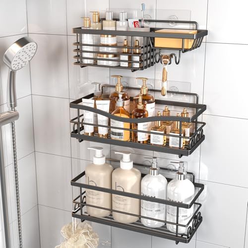 Youvip Shower Caddy, 3 Pack, Black by YOUVIP