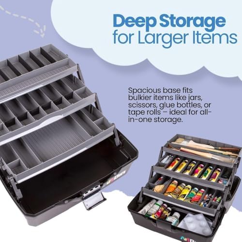 ArtBin 3-Tray Art Supply Box with Handle, Durable Hard Plastic - Image 5