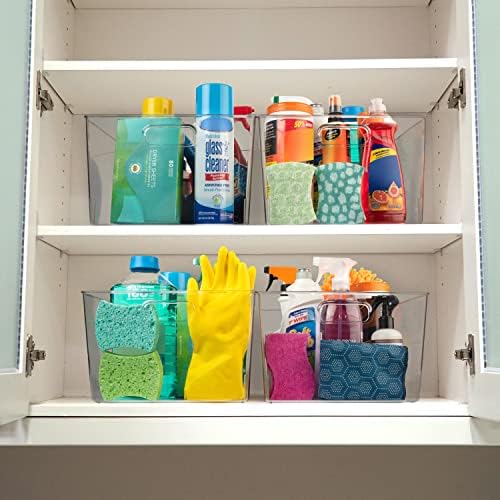 ClearSpace Clear Plastic Storage Bins for Kitchen, Fridge, Pantry, 6 Pack - Image 2